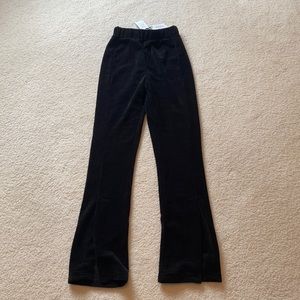 BRAND NEW! Cider Black Velvet Split Pants